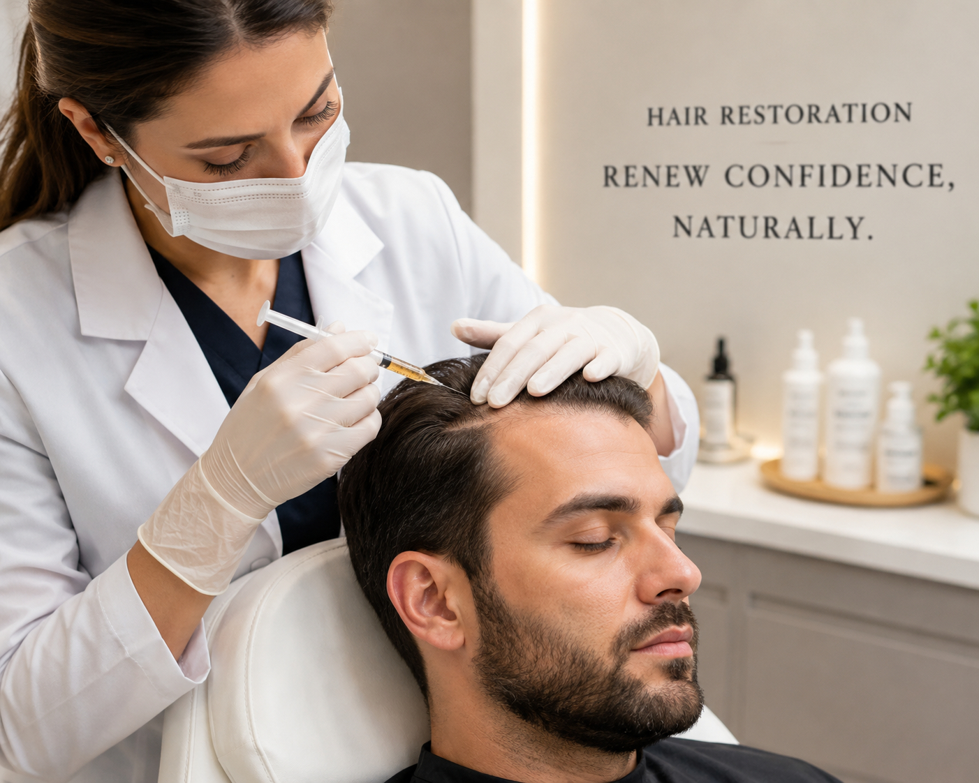 Grand Aesthetics hair restoration treatment